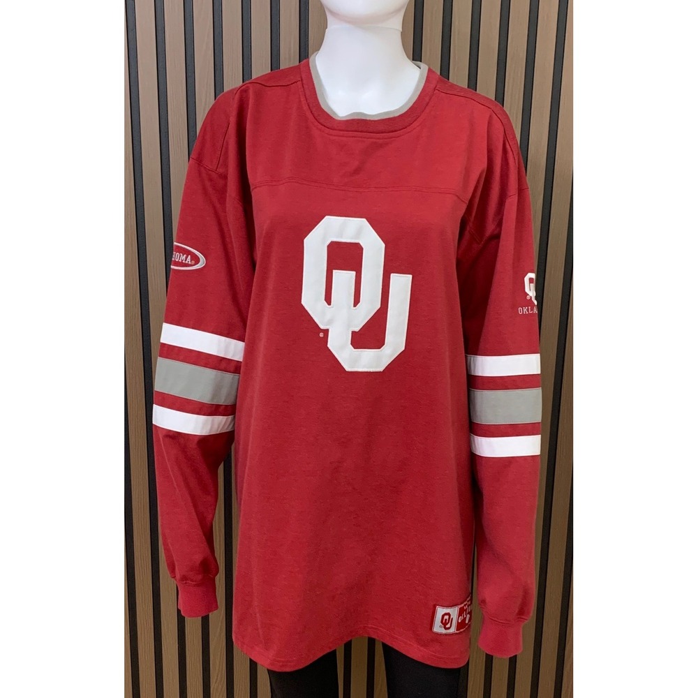 VF Imagewear Oklahoma Sooners Spirit Jersey Shirt Men's‎ XL Crimson Red Long